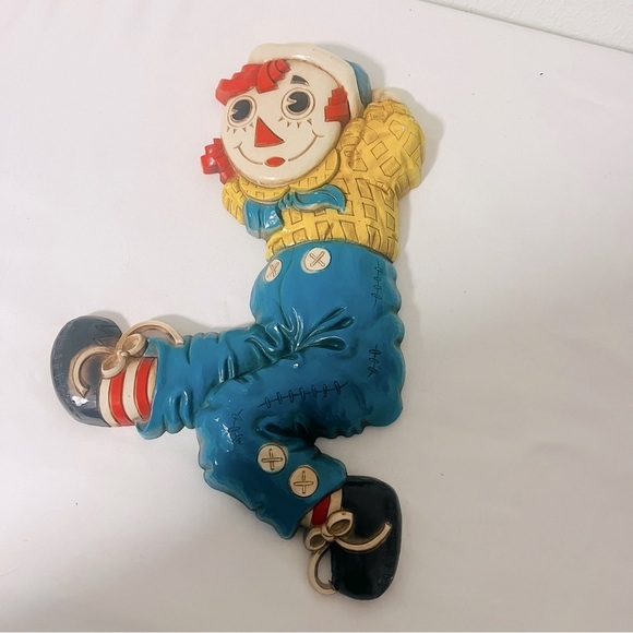 Raggedy Andy Wall Plastic Hanging Plaque Bobbs Merrill 1977 Vintage Farmhouse - Picture 2 of 5